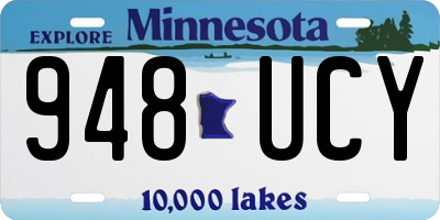 MN license plate 948UCY