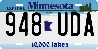 MN license plate 948UDA