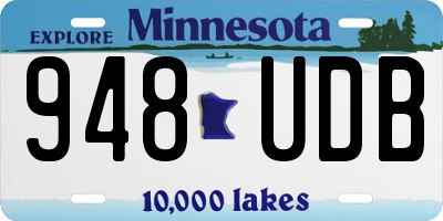 MN license plate 948UDB