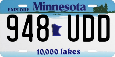 MN license plate 948UDD