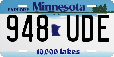 MN license plate 948UDE