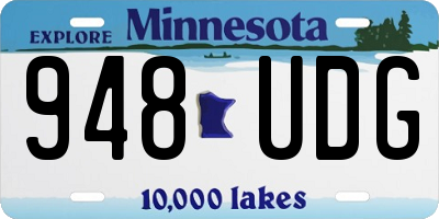 MN license plate 948UDG
