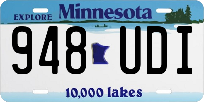 MN license plate 948UDI
