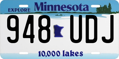 MN license plate 948UDJ