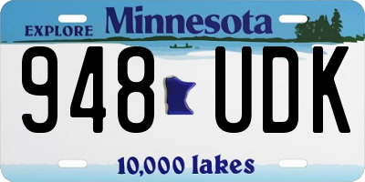 MN license plate 948UDK