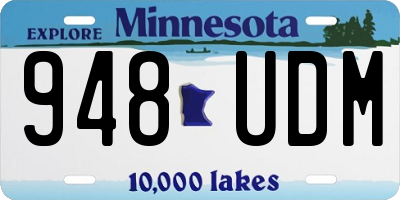 MN license plate 948UDM