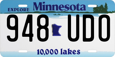 MN license plate 948UDO