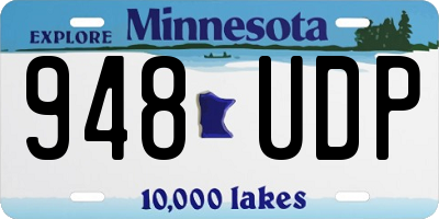 MN license plate 948UDP