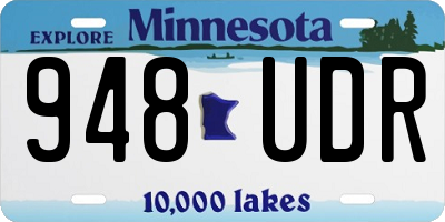 MN license plate 948UDR