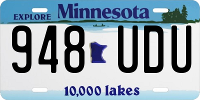 MN license plate 948UDU