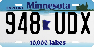 MN license plate 948UDX