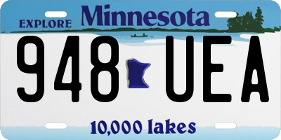 MN license plate 948UEA