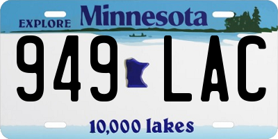 MN license plate 949LAC