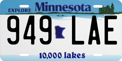 MN license plate 949LAE