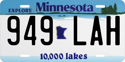 MN license plate 949LAH