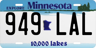 MN license plate 949LAL