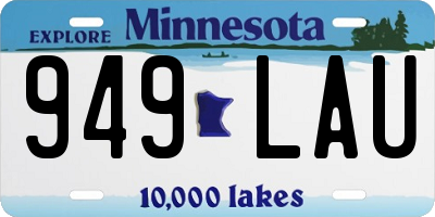 MN license plate 949LAU