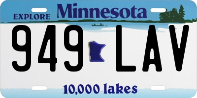 MN license plate 949LAV