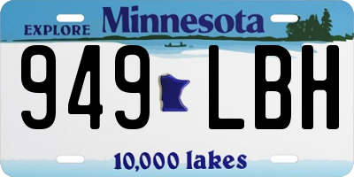 MN license plate 949LBH