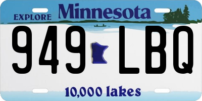 MN license plate 949LBQ