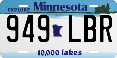 MN license plate 949LBR