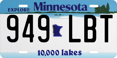MN license plate 949LBT