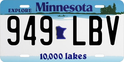 MN license plate 949LBV