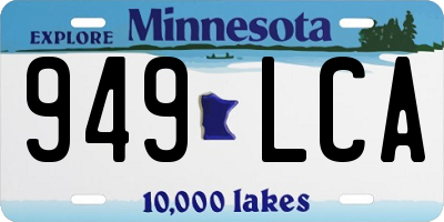 MN license plate 949LCA