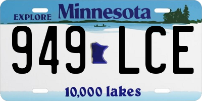 MN license plate 949LCE