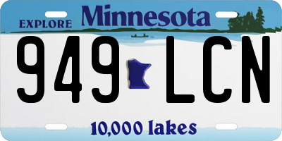 MN license plate 949LCN