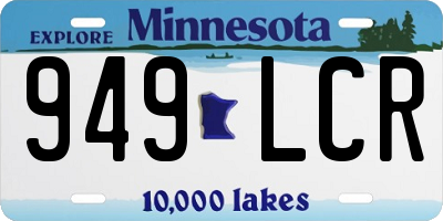 MN license plate 949LCR