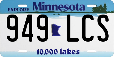 MN license plate 949LCS
