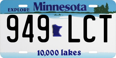 MN license plate 949LCT