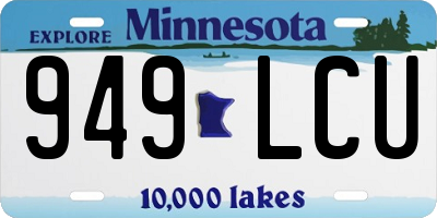 MN license plate 949LCU