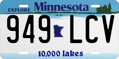 MN license plate 949LCV