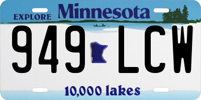 MN license plate 949LCW