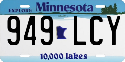MN license plate 949LCY