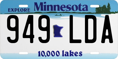 MN license plate 949LDA