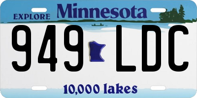 MN license plate 949LDC