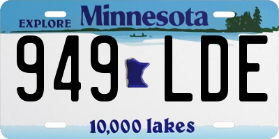 MN license plate 949LDE