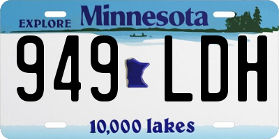 MN license plate 949LDH