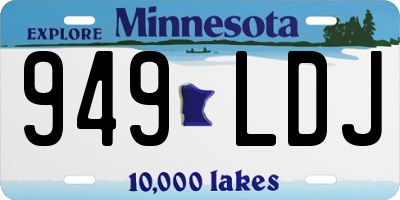 MN license plate 949LDJ