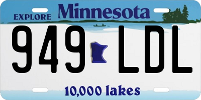 MN license plate 949LDL