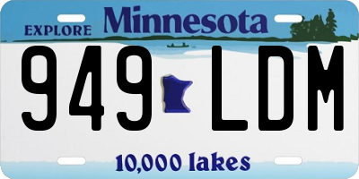 MN license plate 949LDM