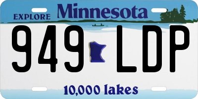 MN license plate 949LDP