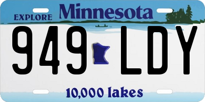 MN license plate 949LDY