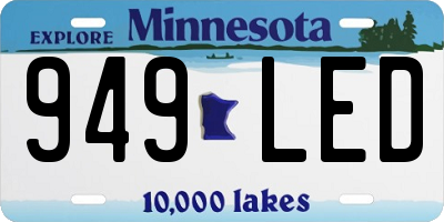 MN license plate 949LED