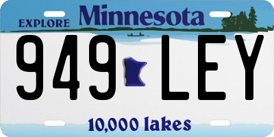 MN license plate 949LEY