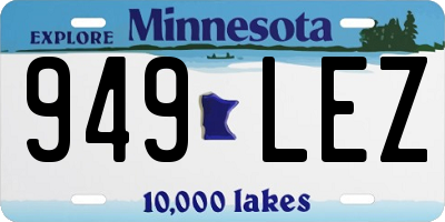 MN license plate 949LEZ