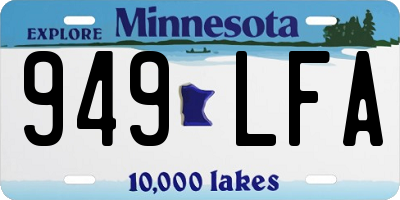 MN license plate 949LFA